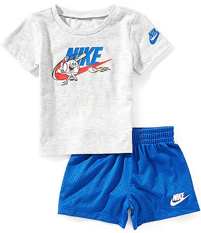Nike Baby Boys 12-24 Months Short-Sleeve Baseball-Character-Graphic T-Shirt & Shorts Set
