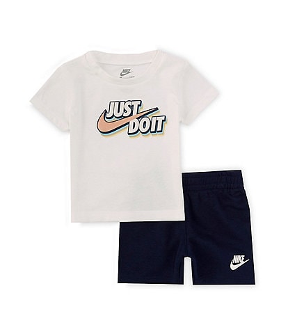 Nike Baby Boys 12-24 Months Short-Sleeve Just Do It Jersey T-Shirt & Fleece Shorts Set