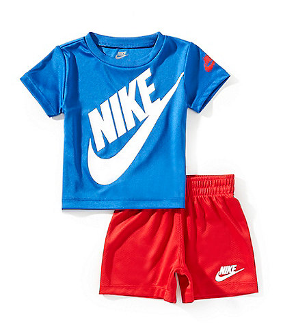 Nike Baby Boys 12-24 Months Short-Sleeve Logo T-Shirt & Coordinating Shorts Set