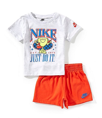 Nike Baby Boys 12-24 Months Short-Sleeve Trophy Character Graphic T-Shirt & Solid Shorts Set
