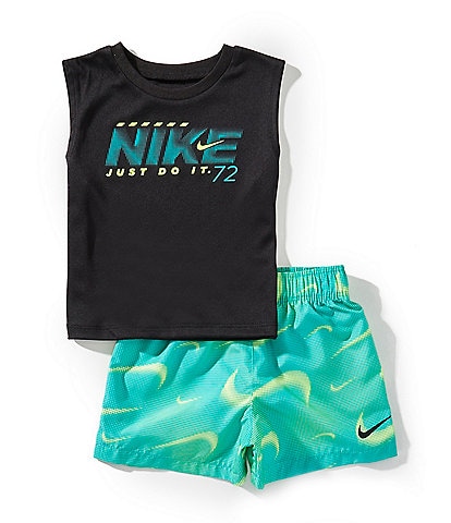 Nike Baby Boys 12-24 Months Sleeveless Just Do It Tank Top & Swoosh-Printed Shorts Set