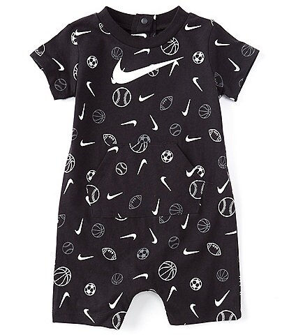 Nike Baby Boys Newborn-9 Months Short-Sleeve Sportsball Printed Jersey Romper