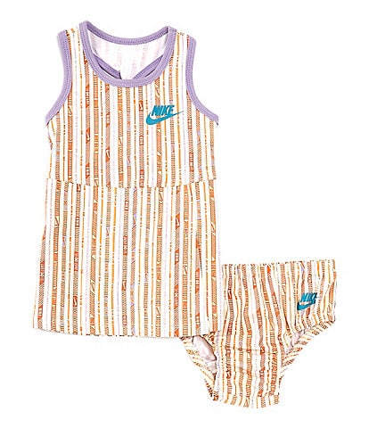 Nike Baby Girls 12-24 Months Happy Camper Vertical Stripe Shift Dress
