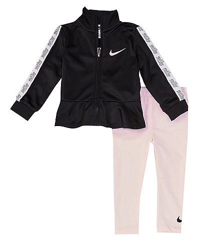 Nike Baby Girls 12-24 Months Long-Sleeve Tricot Jacket & Jersey Leggings Two Piece Set