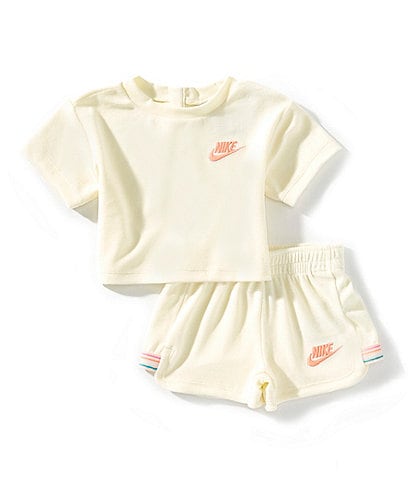 Nike Baby Girls 12-24 Months Short Sleeve French Terry T-Shirt & Shorts Set