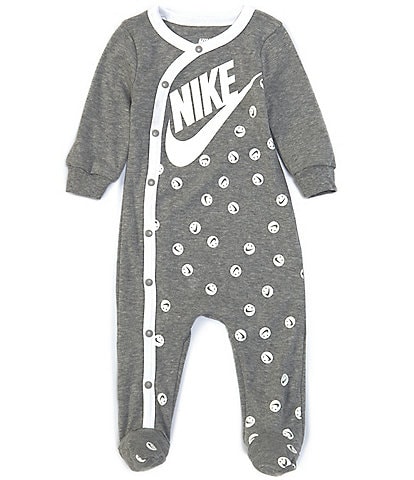 Nike Baby Girls Newborn-9 Months Long-Sleeve Smiley Footed Coverall