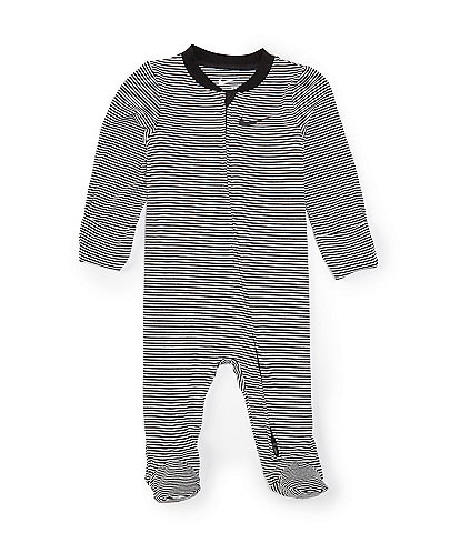 Nike Baby Girls Newborn-9 Months Long-Sleeve Striped Footie Coverall