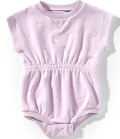 Nike Baby Girls Newborn-9 Months Short Sleeve Essential Terry Romper