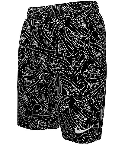 Nike Big Boys 8-20 Sneaker AOP Printed 7" Inseam Swim Trunks