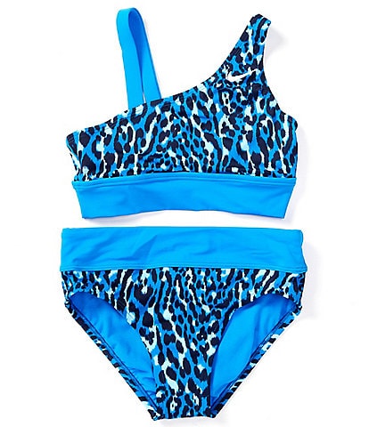 Nike Big Girls 7-16 Asymmetrical Monokini Two-piece Swimsuit