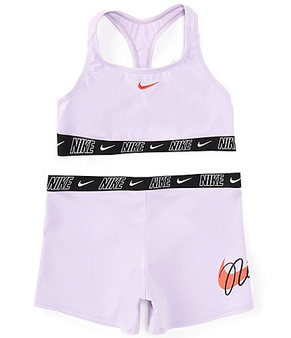 Nike Big Girls 7-16 Tape Racerback Two-Piece Swimsuit