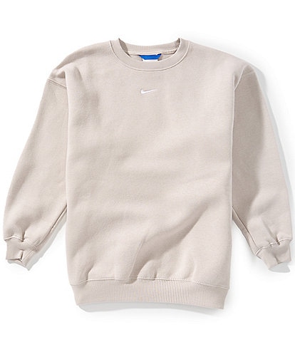 Nike Big Girls Oversized Crew-Neck Studio Fleece Sweatshirt