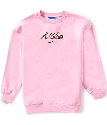 Nike Big Girls Studio Oversized Fleece Sweatshirt