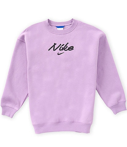 Nike Big Girls Studio Oversized Fleece Sweatshirt