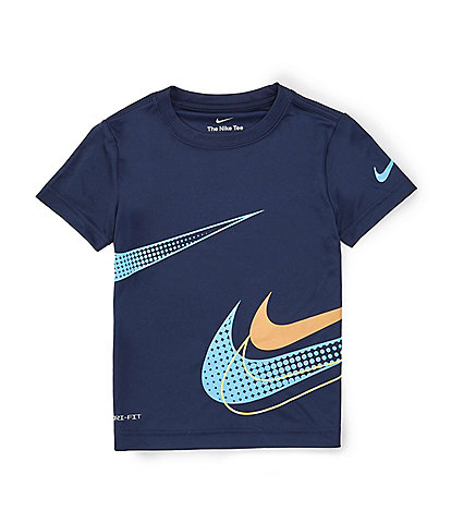 Nike Little Boys 2T-4T Short Sleeve Dri-FIT Swoosh Wrap T-Shirt