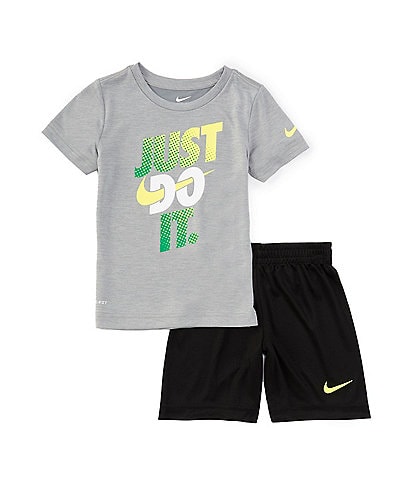 Nike Little Boys 2T-4T Short Sleeve Dri-FIT Graphic T-Shirt & Shorts Set