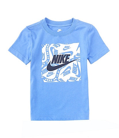Nike Little Boys 2T-7 Short Sleeve Nike Logo Jersey Tee & Coordinating  French Terry Shorts Set