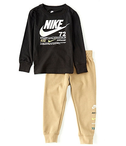 Nike Little Boys 2T-7 Illuminate Long Sleeve Jersey Tee & Sueded Fleece Jogger Pants 2-Piece Set