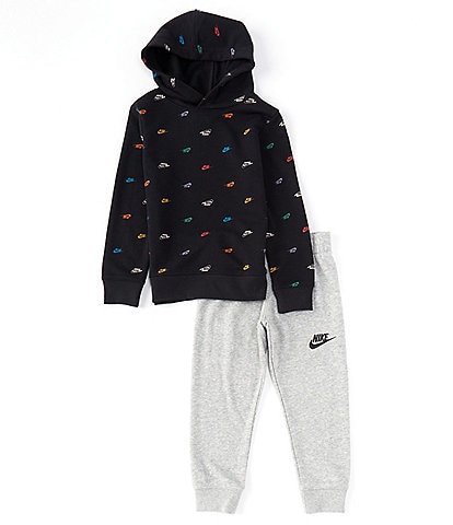 Nike Little Boys 2T-7 Long-Sleeve All-Over Club Pull-Over Hoodie & Jogger Set