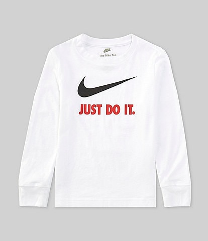 Nike Little Boys 2T-7 Long Sleeve Classic Just Do It Graphic T-Shirt
