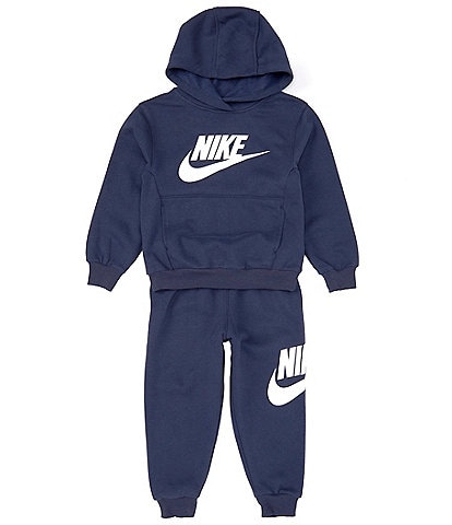 Nike Little Boys 2T-7 Long Sleeve Club Fleece Hoodie and Jogger Pants Set