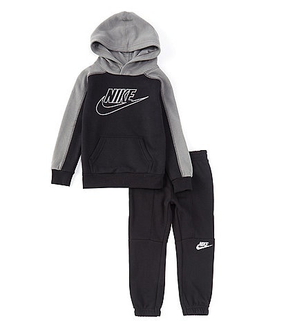 Nike Little Boys 2T-7 Long-Sleeve Color-Blocked Amplify Pull-Over Hoodie & Jogger Set