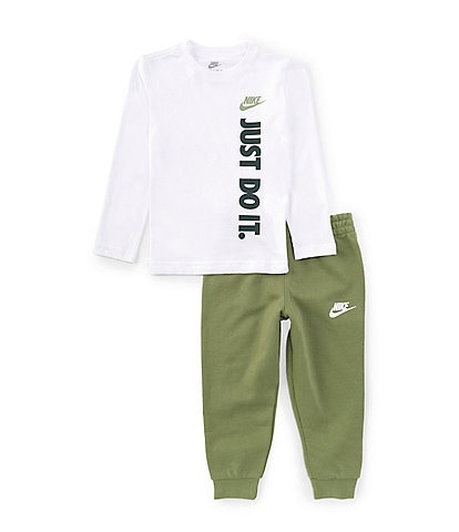 Nike Little Boys 2T-7 Long Sleeve Cotton Knit Top & Jogger 2-Piece Set