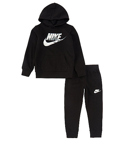Nike Little Boys 2T-7 Long Sleeve NSW Camo Futura Hoodie and Futura Fleece Jogger Pants Set