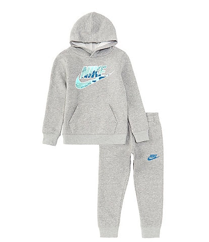 Nike Little Boys 2T-7 Long Sleeve NSW Camo Futura Hoodie and Futura Fleece Jogger Pants Set