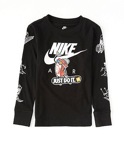 Nike Little Boys 2T-7 Long-Sleeve Swoosh Graphic T-Shirt