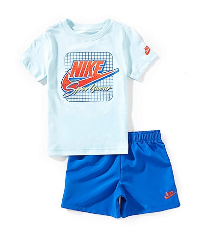 Nike Little Boys 2T-7 Short-Sleeve Ace Your Game Knit T-Shirt & Taffeta Shorts Set