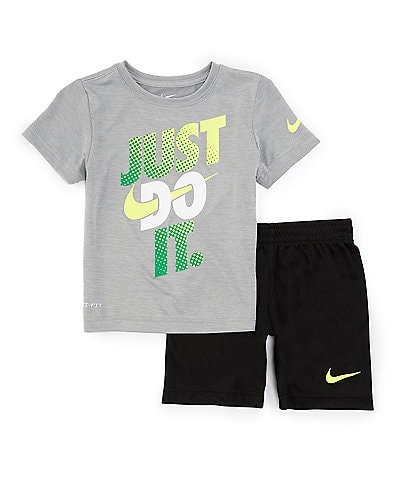 Nike Little Girls 2T-6X Short-Sleeve Jersey Tunic Top & Sublimation-Printed  Dri-FIT Leggings Set