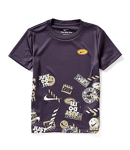 Nike Little Boys 2T-7 Short-Sleeve Nike Logo/Smiley Face Graphic T-Shirts |  Dillard's