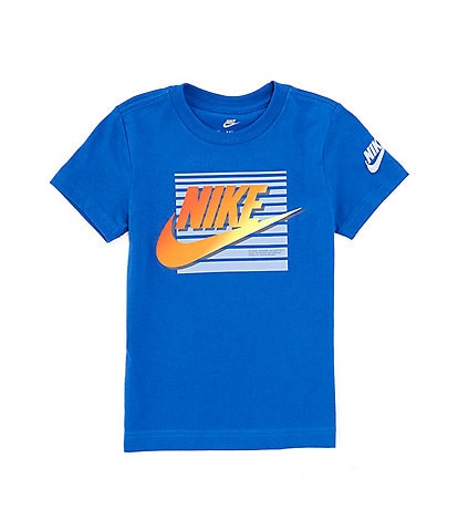 Nike Little Boys 2T-7 Short Sleeve Futura Block Logo Graphic T-Shirt