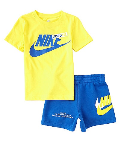 Nike Little Boys 2T-7 Short Sleeve Icon Jersey Tee & Sueded Fleece Shorts Set