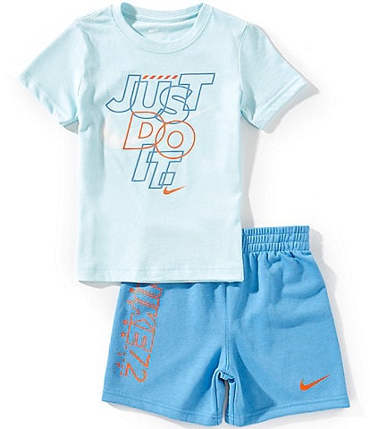 Nike Little Boys 2T-7 Short-Sleeve Just Do It Knit T-Shirt & French Terry Shorts Set