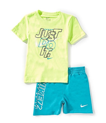 Nike Little Boys 2T-7 Short-Sleeve Just Do It Knit T-Shirt & French Terry Shorts Set