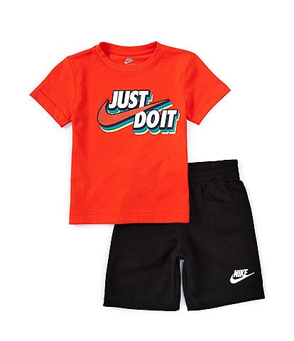 Nike Little Boys 2T-7 Short Sleeve Just Do It T-Shirt & Shorts Set