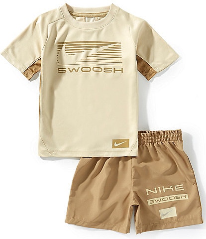 Nike Little Boys Short Sleeve Knit T-Shirt & Dri-FIT Multi Woven Shorts Set