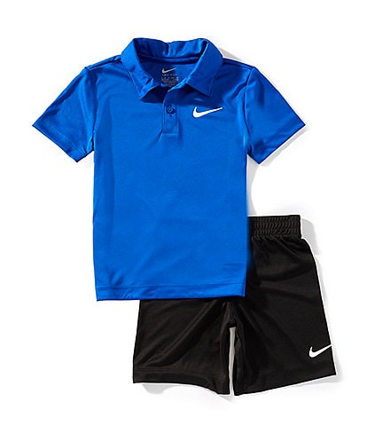 Nike Little Boys Short Sleeve Polo Shirt & Coordinating Shorts Set