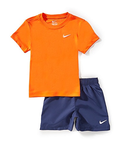 Nike Little Boys 2T-7 Short-Sleve Knit T-Shirt & Dri-FIT shorts set