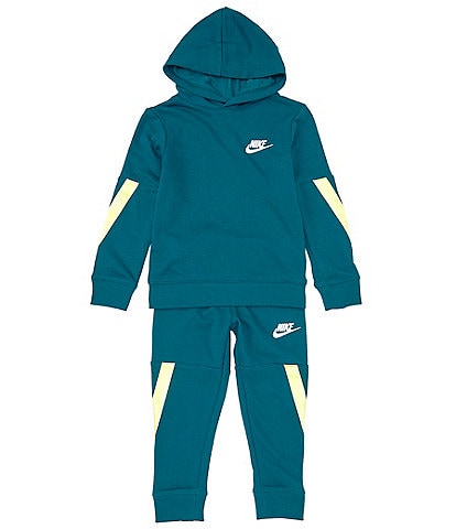 Nike Little Boys 2T-7 Sportswear Logo Taping Trim French Pullover and Jogger Pants Set