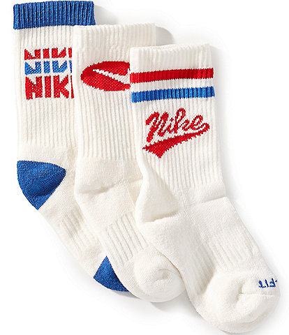 Nike Little Boys 4-7 Retro Crew Socks 3-Pack