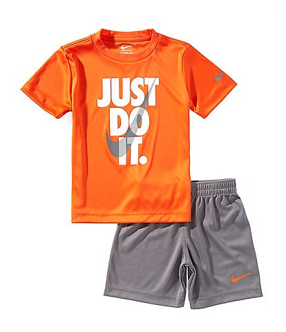 Nike Little Boys 2T-7 Short Sleeve JDI Swoosh T-Shirt & Short Set