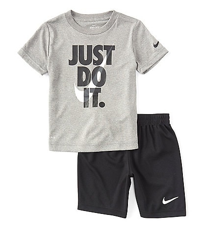 Nike Little Boys 2T-7 Short Sleeve JDI Swoosh T-Shirt & Short Set