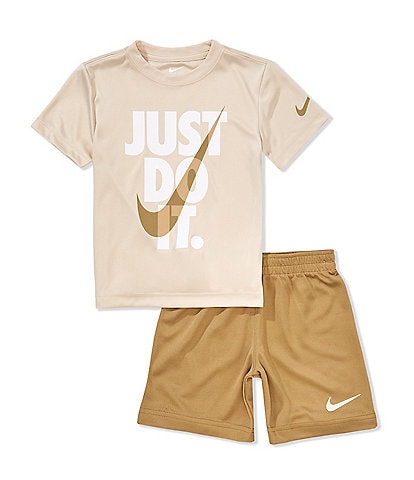 Nike Little Boys 2T-7 Short Sleeve JDI Swoosh T-Shirt & Short Set