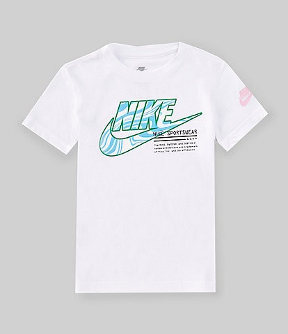 Nike Little Boys 4-7 Short-Sleeve Micro-Text-Logo T-Shirt