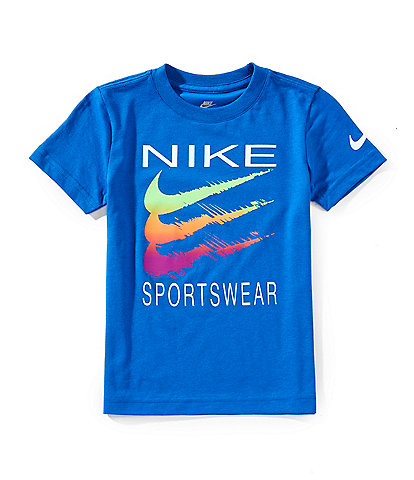 Nike Little Boys 4-7 Short-Sleeve Rainbow Swoosh T-Shirt