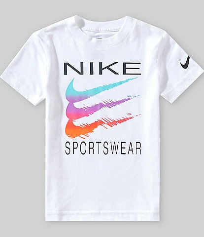Nike Little Boys 4-7 Short-Sleeve Rainbow Swoosh T-Shirt