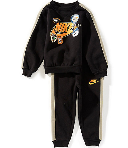 Nike Little Boys Long Sleeve Fleece Pullover & Jogger Pants 2-Piece Set